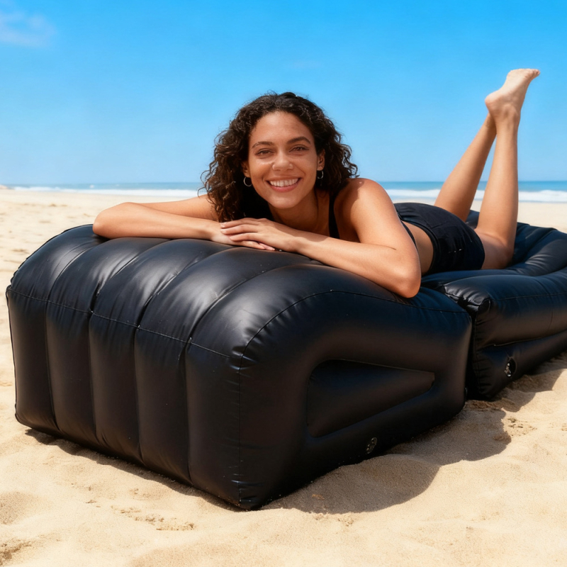 2-u-1 napuhani kauč za kampiranje, prijenosni ležaljka za jedno sjedenje • Materijal: PVC • Broj proizvoda: 0301 • Marka: ZY • Težina: 1.017 kg