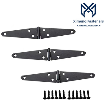 T-oblika šarka za teška vrata, model 2–6 inča, karbonska čelika, plastni sprej završna, moderan minimalistički stil