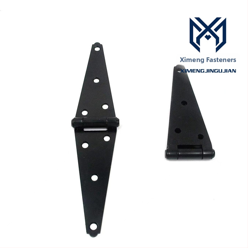 T-oblika šarka za teška vrata, model 2–6 inča, karbonska čelika, plastni sprej završna, moderan minimalistički stil