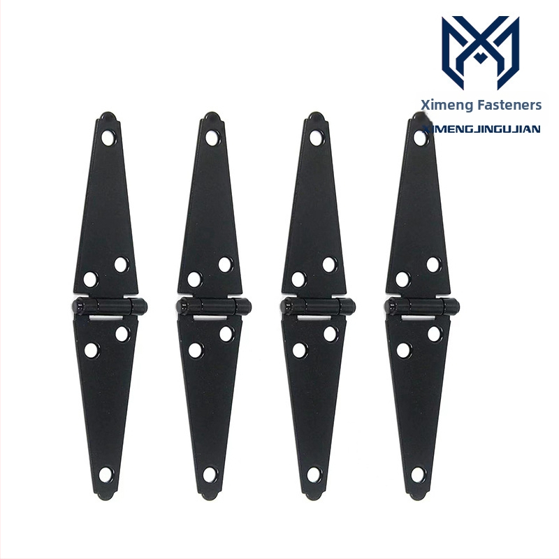 T-oblika šarka za teška vrata, model 2–6 inča, karbonska čelika, plastni sprej završna, moderan minimalistički stil