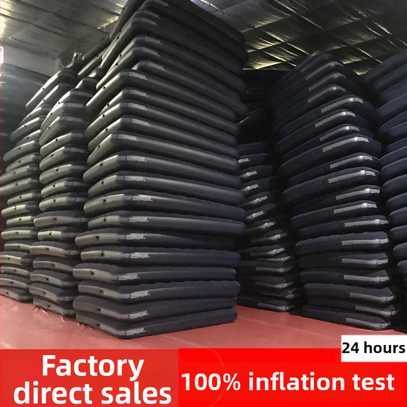 Felfújható ágy, vastagított kettős kivitel otthonra és kempingezésre, flockos felülettel; súly 3.5 kg; teherbírás 600 kg; vastagság 22 cm