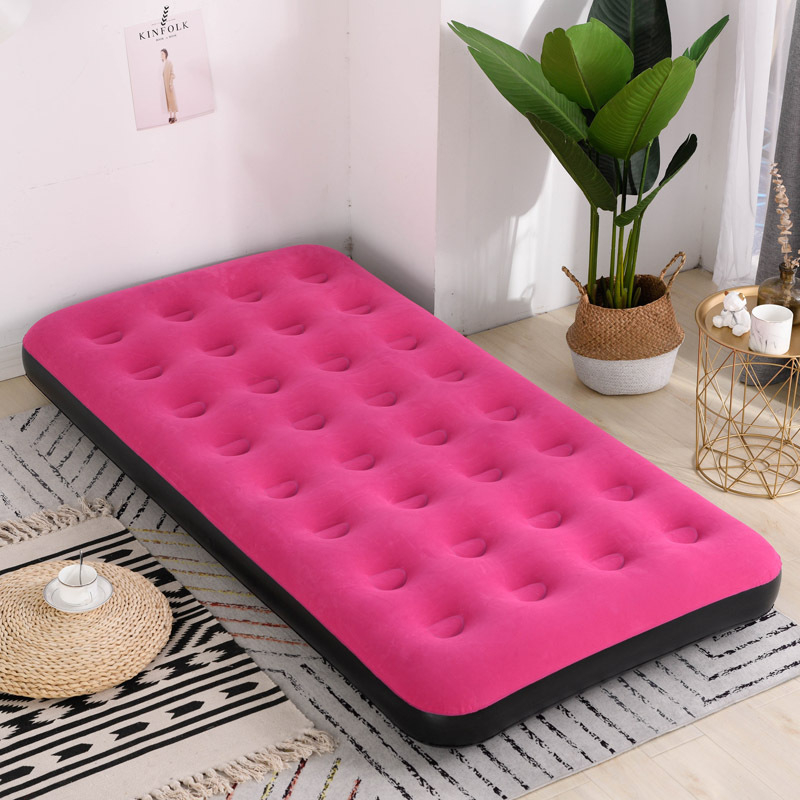 Felfújható ágy, vastagított kettős kivitel otthonra és kempingezésre, flockos felülettel; súly 3.5 kg; teherbírás 600 kg; vastagság 22 cm