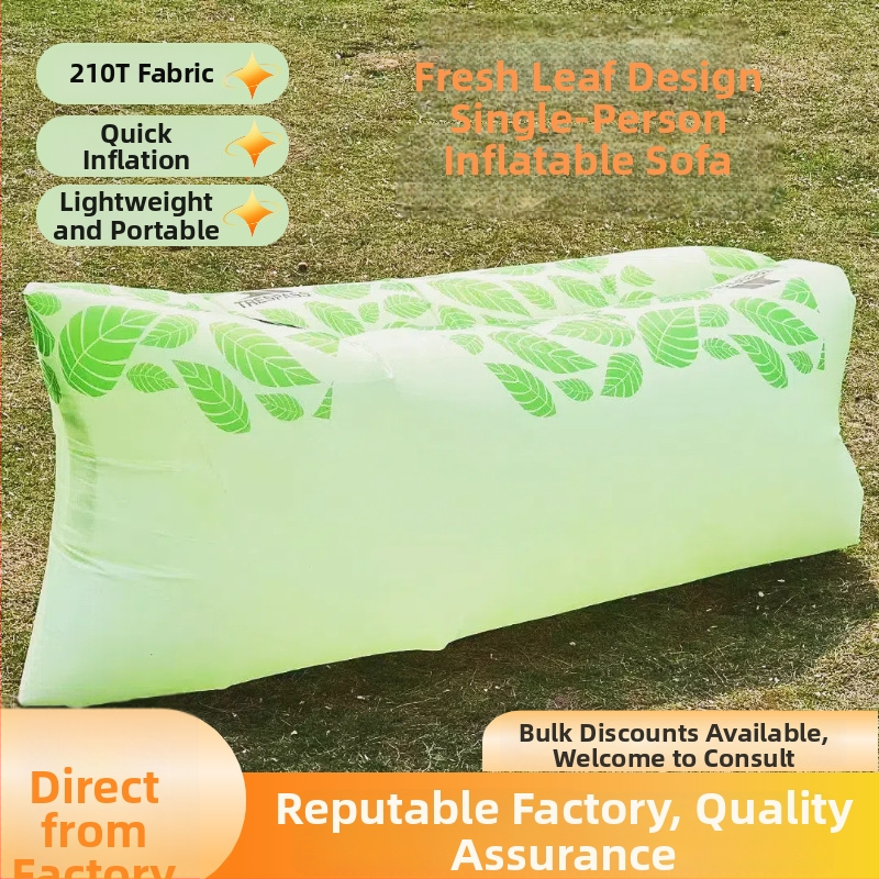 Vanjska nafukiva sofa, sklopiva i lagana, 210T poliester tiskani materijal, 600 g