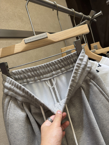 Корейски стил, свободни панталони с широки крачоли, средна талия, памук 59,3%