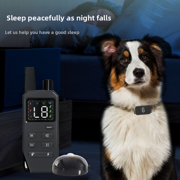 Távirányítós kutyatréner ultrahangos rezgéssel és elektromos sokkoló nyakörv, ABS anyag