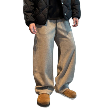 Pantaloni sport casual pentru bărbați, croi lejer, talie medie, închidere cu șiret, 100% poliester, microelastic