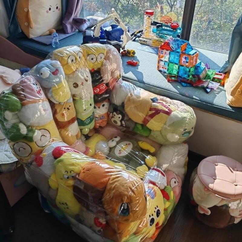 Naduvni prozirni rekvizit za fotografiranje – mekani kauč-stolica za jednu osobu, vanjska upotreba