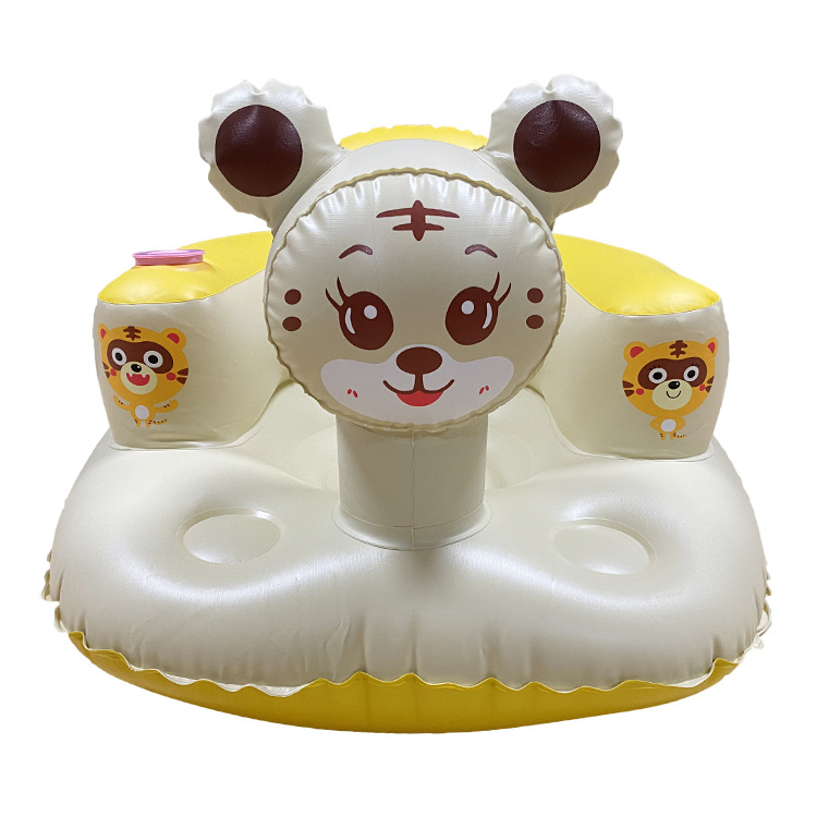 HAR TIGER Gyermekeknek tervezett felfújható kanapé tanuláshoz és üléshez - 0-3 év, műanyag játékok, interaktív, szülő-gyermek kommunikáció