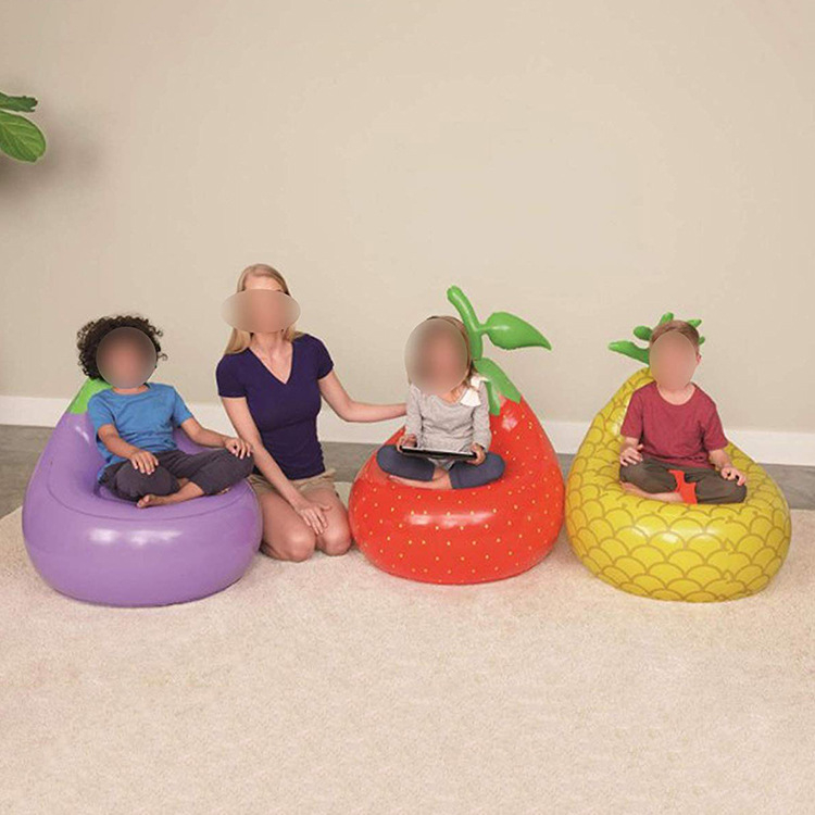 Dječji naduvani kauč u obliku patlidžana, ekološki PVC, debljina 0,25 mm, ležeći stil, model 84, težina 1,02 kg