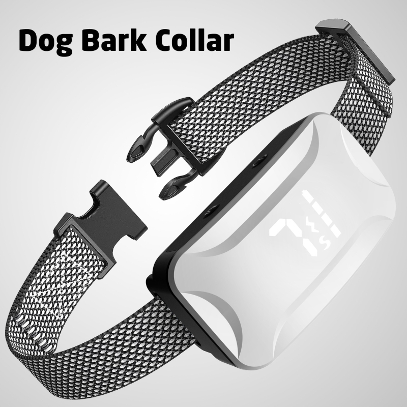 3S intelligens automatikus beállítással működő kutyatréner nyakörv – ugatás elleni, figyelmeztető hang, rezgés és elektromos sokk