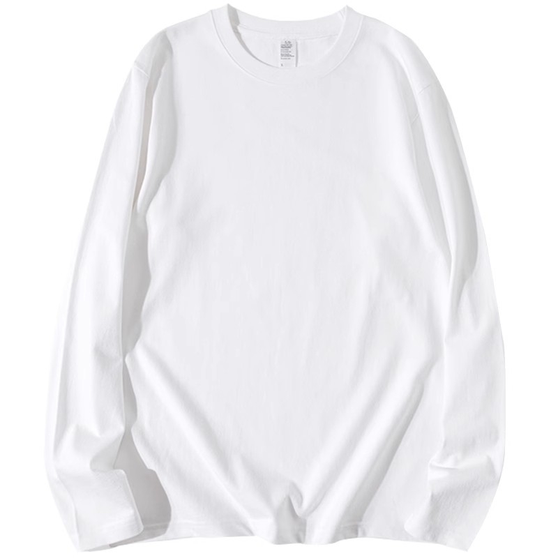 Ženski T-shirt s dugim rukavima, okrugli izrez, opušten kroj, opran pamuk