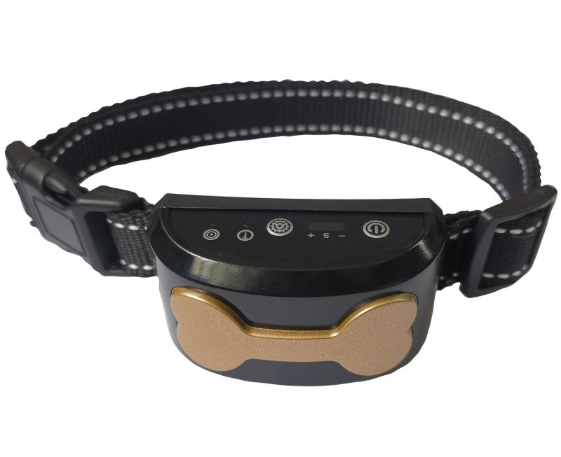 Yum! Ultrahangos ugatásállító gallér kutyáknak – gumírozott anyag, USB töltés, 300 mAh akkumulátor