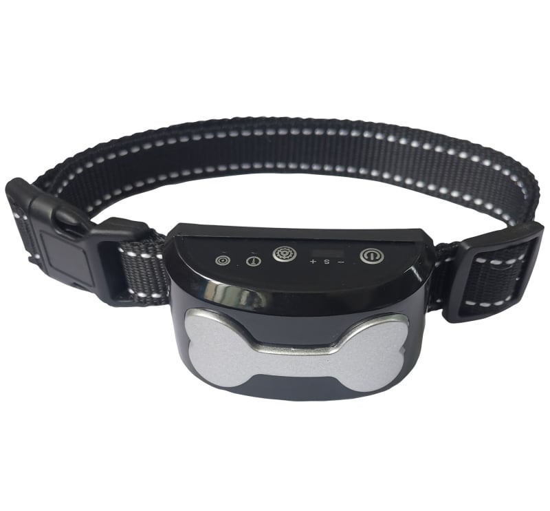 Yum! Ultrahangos ugatásállító gallér kutyáknak – gumírozott anyag, USB töltés, 300 mAh akkumulátor