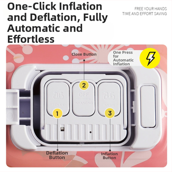 Anbelstyle Αυτόνομο φουσκωτό εξωτερικό μονόδιπλωτό καναπές-ανάπαυση με ηλεκτρική αντλία αέρα, PVC+flocking, μέγιστο φορτίο 150 kg