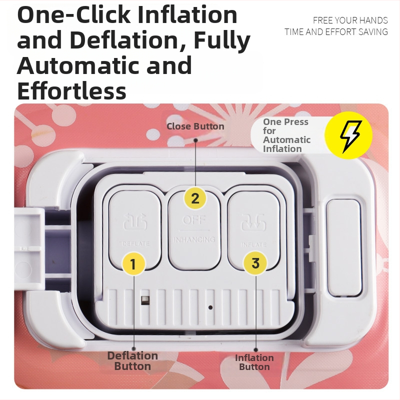 Anbelstyle Automatická nafukovacia vonkajšia jednosedová sklápacia pohovka s elektrickou vzduchovou pumpou, PVC+flocking, nosnosť 150 kg