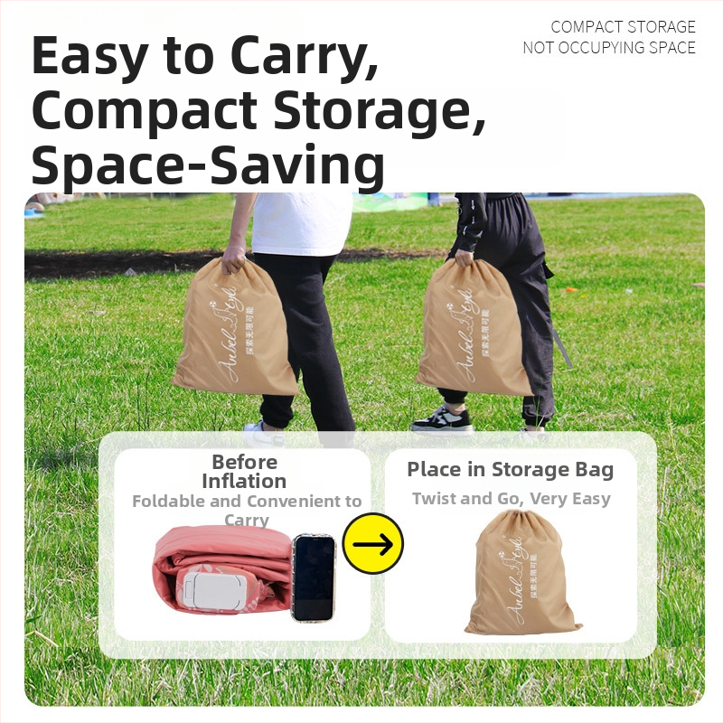 Anbelstyle Automatická nafukovacia vonkajšia jednosedová sklápacia pohovka s elektrickou vzduchovou pumpou, PVC+flocking, nosnosť 150 kg