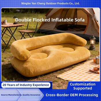 Vanjska PVC nafukna kauč U oblika s naslonima za ruke, PVC+flocking, deblji, za odrasle