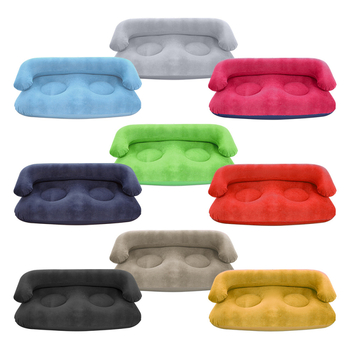 Vanjska PVC nafukna kauč U oblika s naslonima za ruke, PVC+flocking, deblji, za odrasle