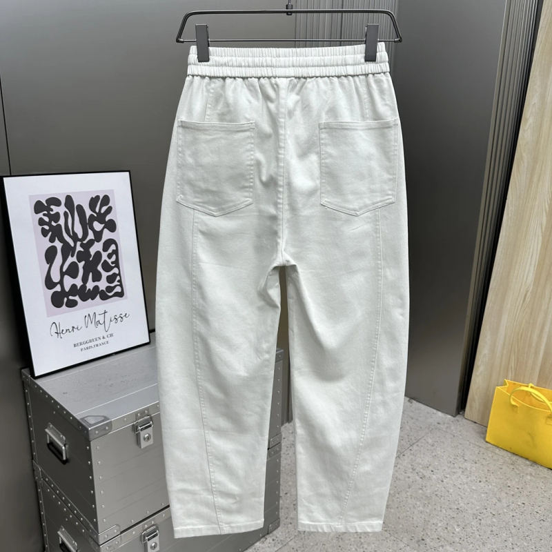 Pantaloni casual pentru bărbați, lungi, stil tineresc la modă, croială dreaptă, talie medie, închidere cu șnur, 100% poliester