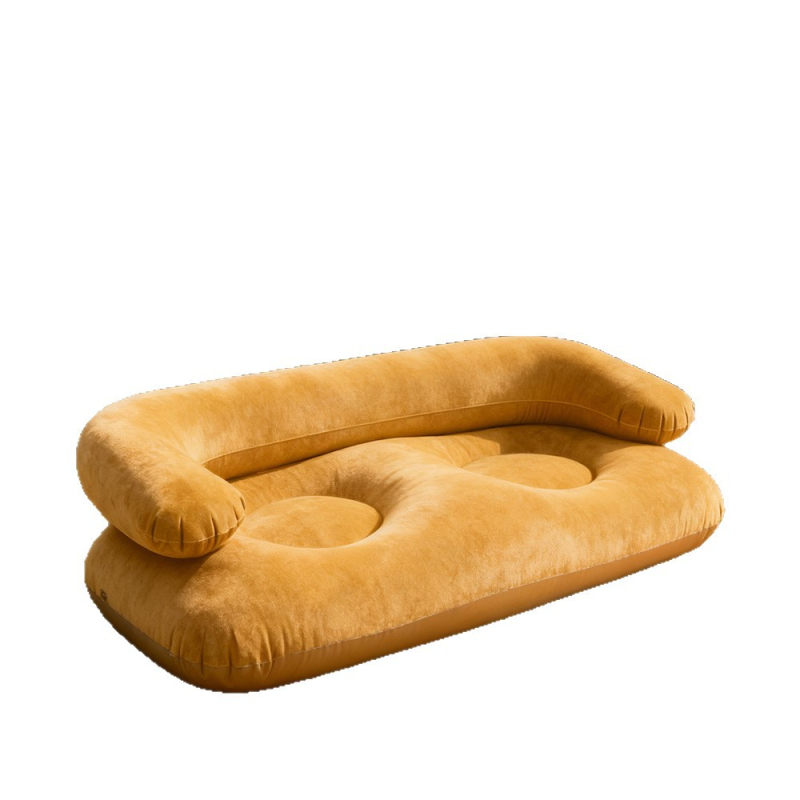 Vanjski napuhani kauč, U-oblik, s plišastim površinskim slojem, PVC materijal, model Y032, debljina 0.25–0.30 mm