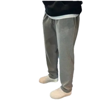 Pantaloni casual pentru bărbați, drepti, talie medie-înaltă, închidere cu șnur, amestec de in și poliester, micro-elastici, primăvară-toamnă