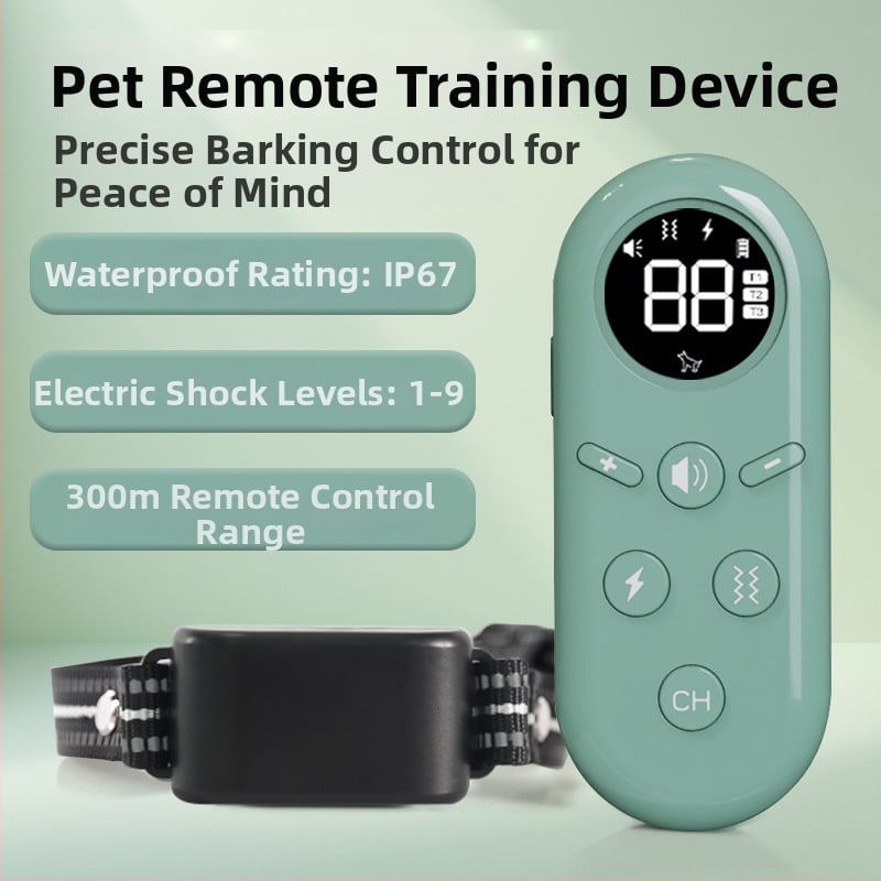 Távirányítós kutya-edző nyakörv sokfunkciós, elektromos sokk, rezgés és ultrahangos ugatás elleni védelem – ABS, OEM-kompatibilis, általános használat