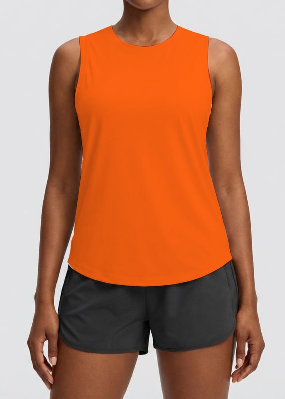 Ženski bez rukava sportski top – prozračan, brzo se suši, upija znoj; materijal: najlon; sastav: 75% najlon + 25% spandeks; pogodan za jogu, tenis i trčanje