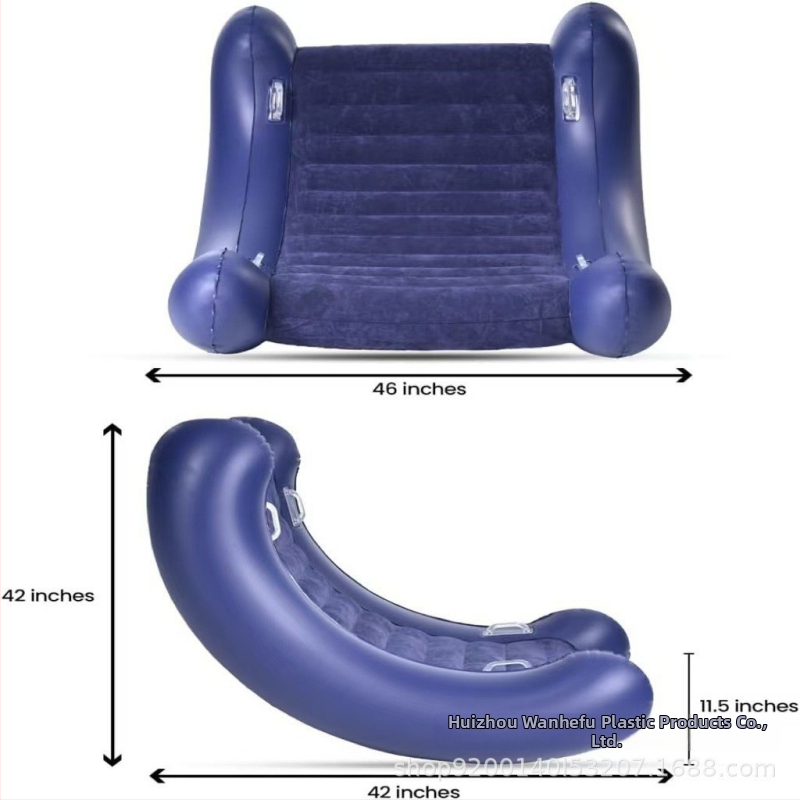 Naduvavajući kauč s hrabrim dizajnom u obliku ljuljačke; ekološki PVC, za odrasle, debljina 0.3 mm, težina 3.5 kg