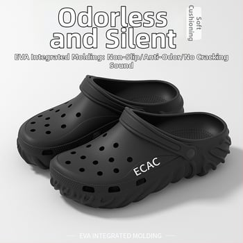 Sandale cu vârf închis, Unisex, EVA pe partea superioară și talpă, Antiderapante, Grosime talpă 2–3 cm, Stil Baotou