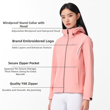Pelliot Ženska soft shell jakna s flis podstavom, za outdoor, vjetro i vodootporna, prozračna