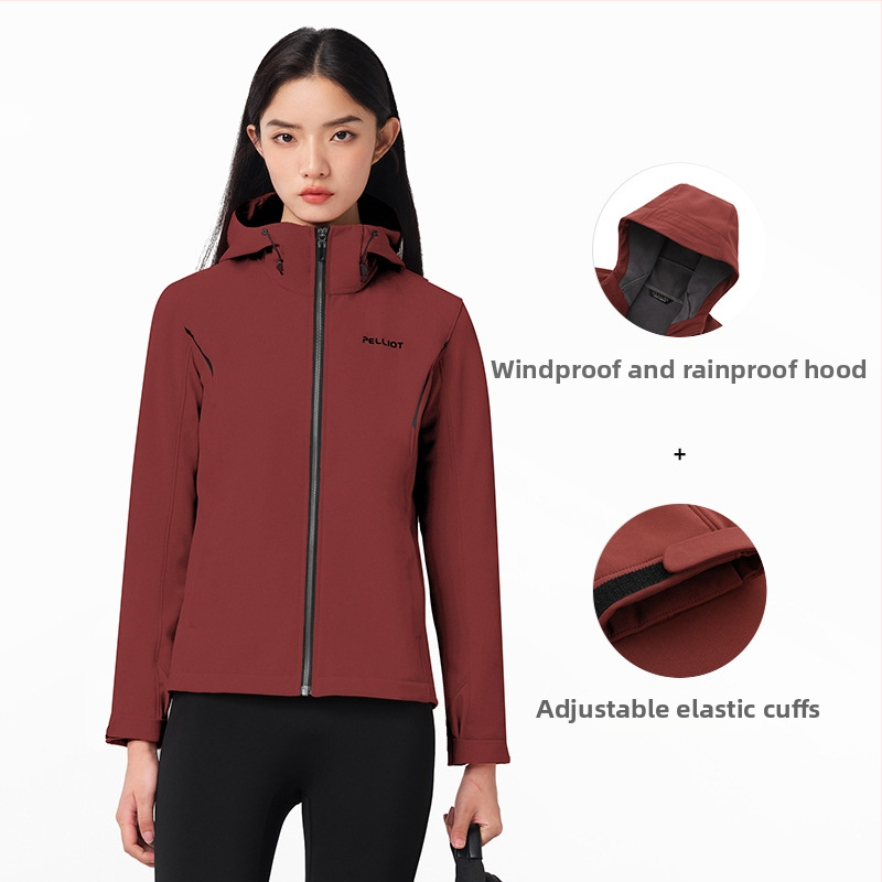 Pelliot Ženska soft shell jakna s flis podstavom, za outdoor, vjetro i vodootporna, prozračna