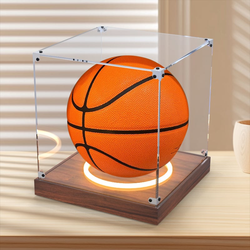 Akrilni kut za prikazivanje košarke i nogometa, zaštita od prašine, stolna izložba, kapacitet 2 L, mogućnost tiskanja logotipa