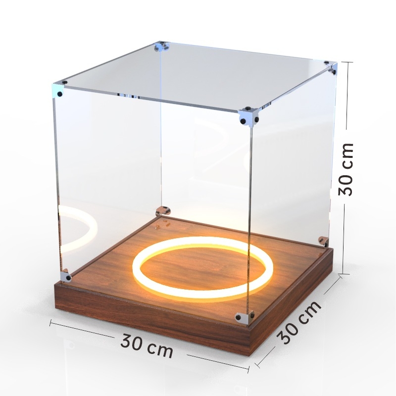 Akrilni kut za prikazivanje košarke i nogometa, zaštita od prašine, stolna izložba, kapacitet 2 L, mogućnost tiskanja logotipa
