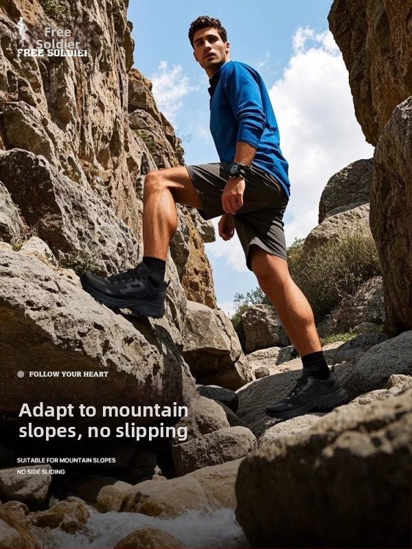 Мъжки обувки за кроскънтри бягане, дишащи, леки, неплъзгащи, амортизиращи, с гумена подметка