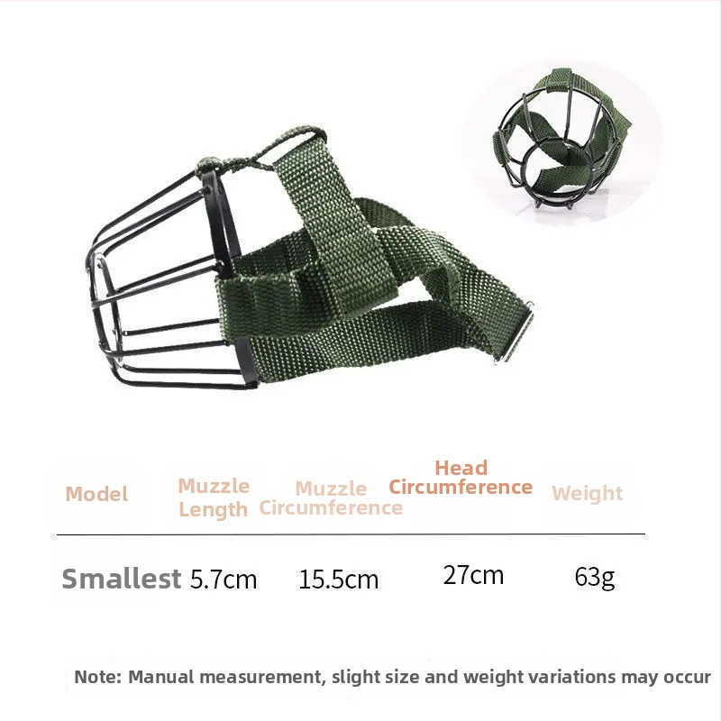 Kovová maska na psa s funkciou proti uhryznutiu a štekaniu; univerzálna veľkosť pre psy; umožňuje pitie vody.