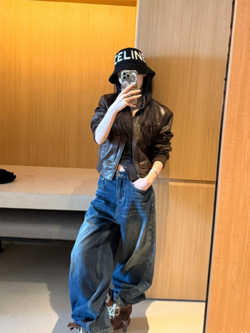 PU kožna jakna za žene, casual stil, stojeći ovratnik, dugi rukavi, zatvarač, jesen 2025