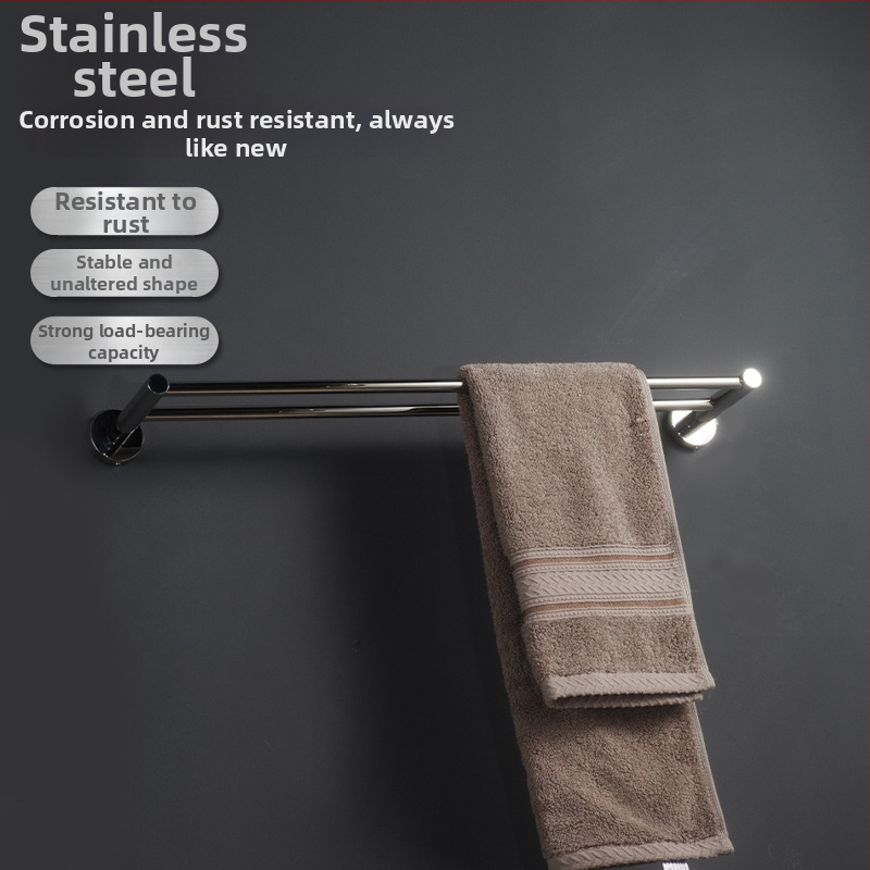 304 rozsdamentes acél törölközőtartó, modern minimalista stílus, 1 polc, terhelhetőség 10 kg, tárolás és szervezés