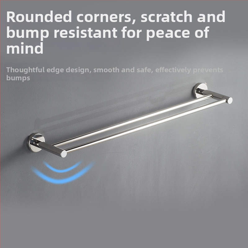 304 rozsdamentes acél törölközőtartó, modern minimalista stílus, 1 polc, terhelhetőség 10 kg, tárolás és szervezés