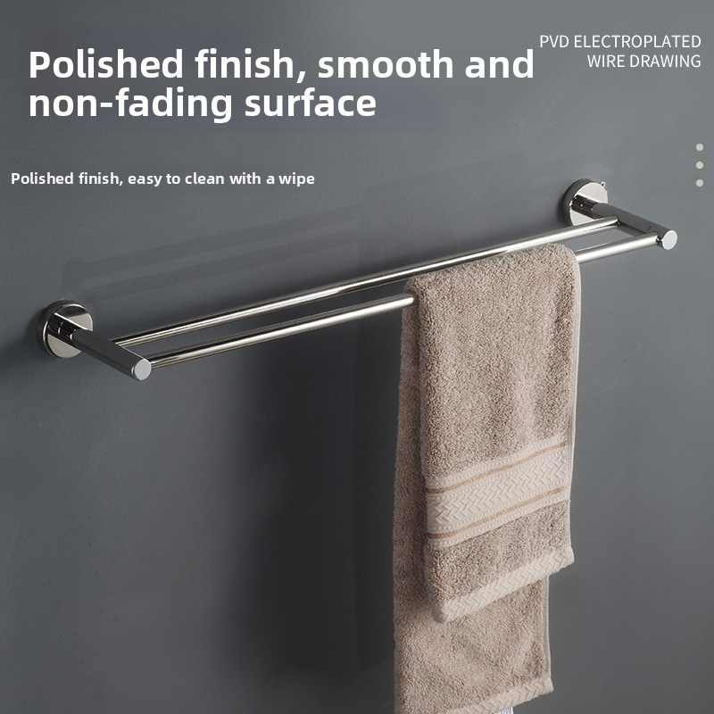 304 rozsdamentes acél törölközőtartó, modern minimalista stílus, 1 polc, terhelhetőség 10 kg, tárolás és szervezés