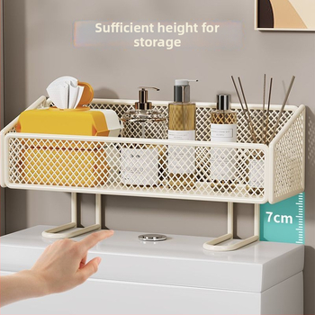 Kupaonski organizator iznad WC-a s držačem toaletnog papira, željezni, 1 razina, ZX-02, nosivost 1 kg