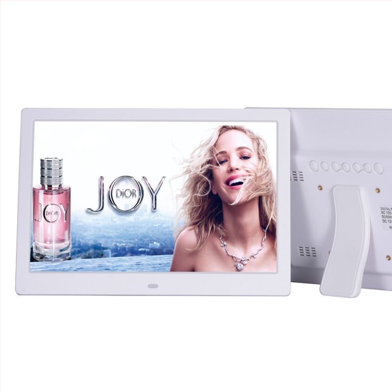 Digitálny rám na fotografie – rozlíšenie 1280x800, pomer strán 16:9, podpora SD/USB/TF, formáty BMP/JPEG/PNG/JPG/GIF, prehrávanie hudby a videa