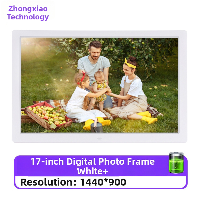 Digitálny rám na fotografie – rozlíšenie 1280x800, pomer strán 16:9, podpora SD/USB/TF, formáty BMP/JPEG/PNG/JPG/GIF, prehrávanie hudby a videa