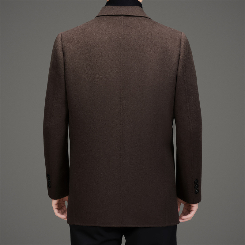 Ανδρικό παλτό από μαλλί-μίγμα, 70% μαλλί / 25% πολυεστέρας / 5% άλλα νήματα; επένδυση πολυεστέρα; γιακά σακάκι; μονόπερτο κούμπωμα; ευρύχωρη γραμμή
