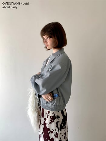 Ženska PU umjetna koža jakna, korejski stil, labav kroj, polo ovratnik, jesen 2025