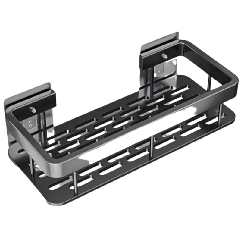 Zidni ormarić za kupaonicu za skladištenje, bez bušenja, plastični, 1 etaža