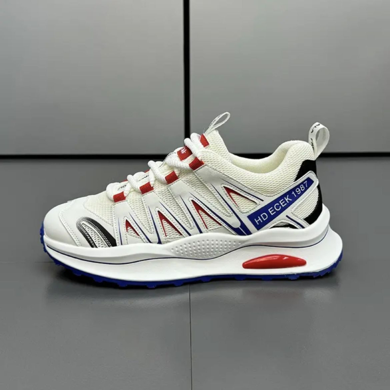 Muške mesh tenisice Dad Sneakers – prozračne, niski profil, vezanje šnurkama, injekcijski oblikovana debela plastična đon