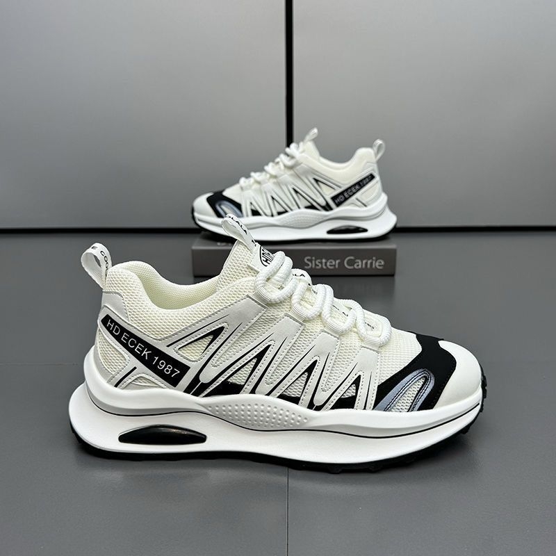 Muške mesh tenisice Dad Sneakers – prozračne, niski profil, vezanje šnurkama, injekcijski oblikovana debela plastična đon