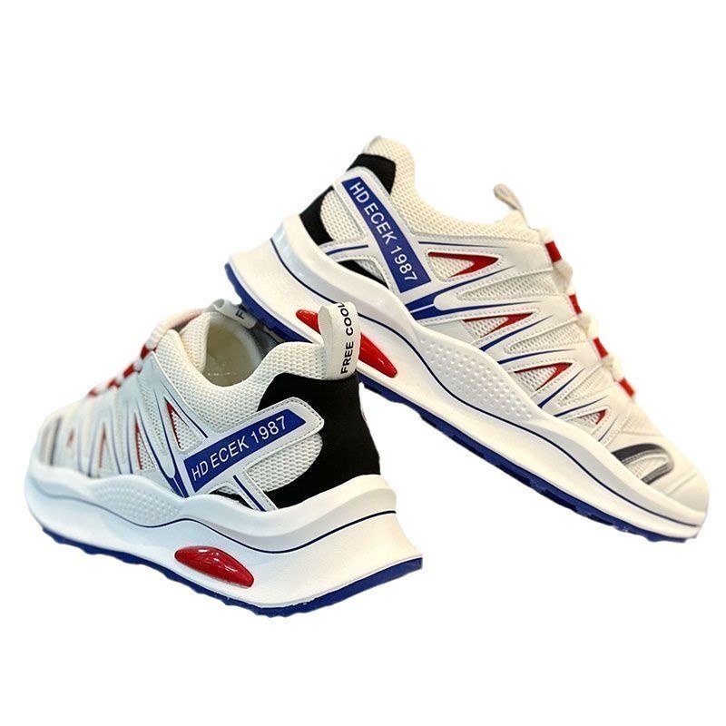 Muške mesh tenisice Dad Sneakers – prozračne, niski profil, vezanje šnurkama, injekcijski oblikovana debela plastična đon