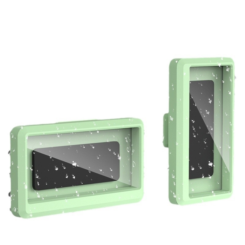 Zidni vodootporni držač za telefon u kupaonici s rotirajućim skladišnim stalkom, plastični, nosivost 1000 g, 1 razina