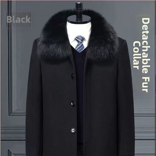 Palton corduroy cu căptușeală de fleece pentru iarnă, lung în stil trench, nasture simplu cu rever, croială lejeră, fără curea